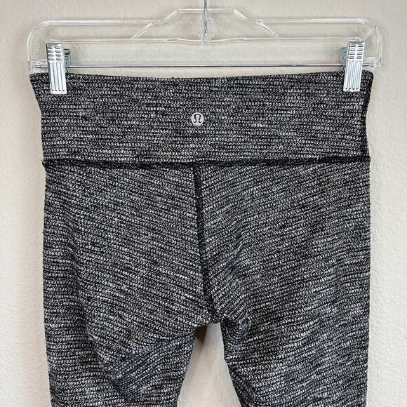 Lululemon Wunder Under Leggings Women's 8 Coco Pique Gray Low Rise Athletic - Picture 4 of 5